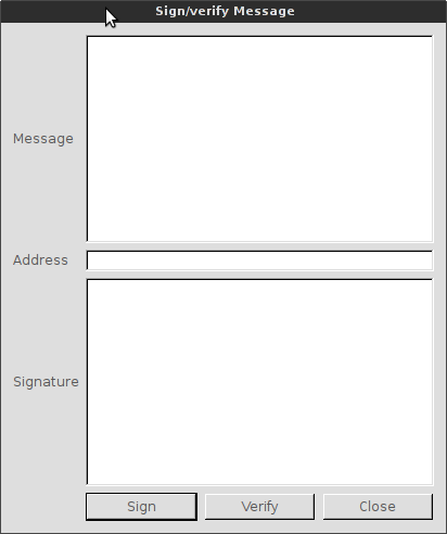 Fill in address and message fields.